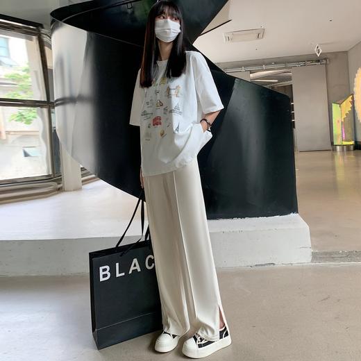 【裤子还是合身才好看！】定制款铜氨丝 开叉阔腿裤 新增黑色 显瘦显高 商品图7