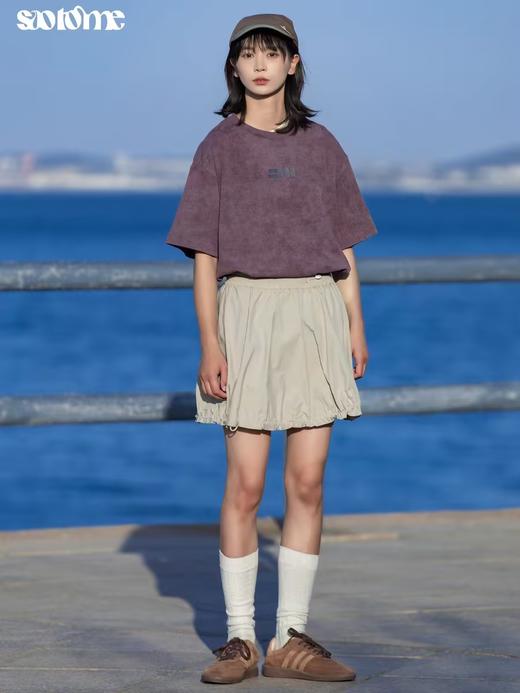 早乙女惠子saotome/STMQZ242109/户外感轻薄透气抽褶运动短裙半裙 商品图0
