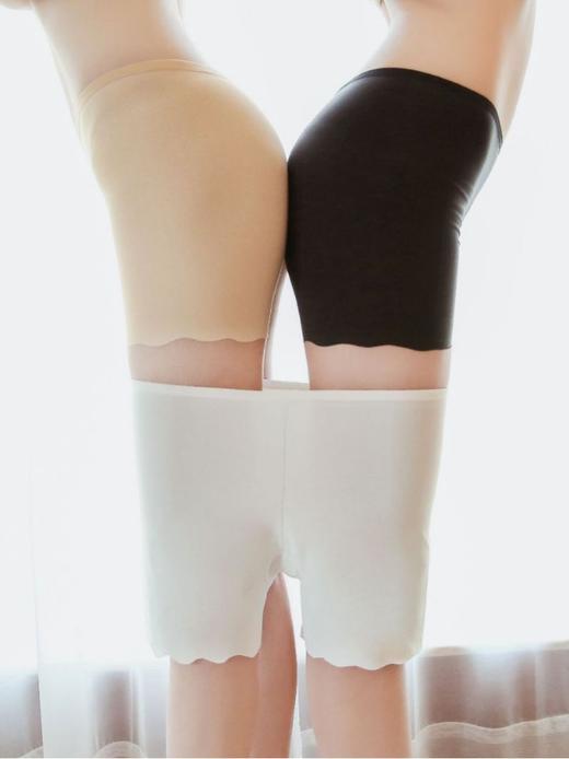 【第二件免费送！款式可选】白色打底裤，冰丝般贴肤呵护女性肌肤。花边装饰增添优雅气息，平口设计无痕防走光，自由穿着，无尴尬之忧。夏日神器，外穿可爱，超舒适、展现迷人身材，多色可选，气质女王由我开始！ 商品图2