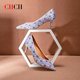 CHCH祈祈真丝面料中国风气质优雅古典女士单鞋CM2B5602