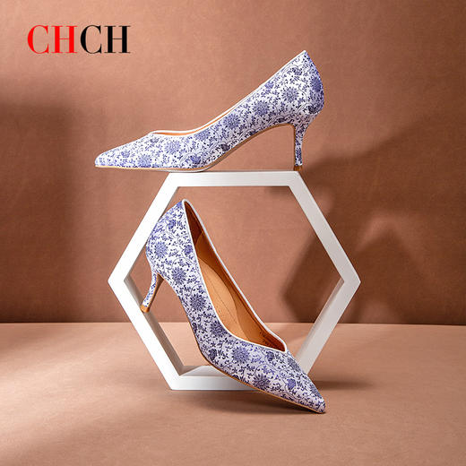 CHCH祈祈真丝面料中国风气质优雅古典女士单鞋CM2B5602 商品图0