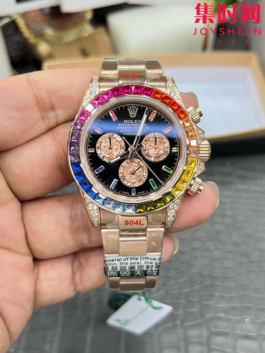 ROLEX劳力士 宇宙计型迪通拿系列 彩虹圈 彩虹迪全玫金 男士腕表 商品图0