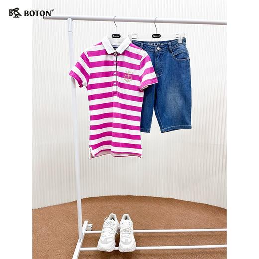 【第2件半价！尾货清仓不退换】波顿女士海洋风短袖针织T恤LT205215 商品图3