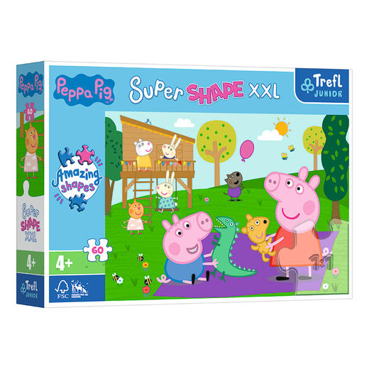 trefl 小猪佩奇与弟弟乔治-平面拼图60片TREC50011 商品图0