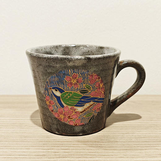【旬彩 】九谷烧-金樱花鸟马克杯 商品图0