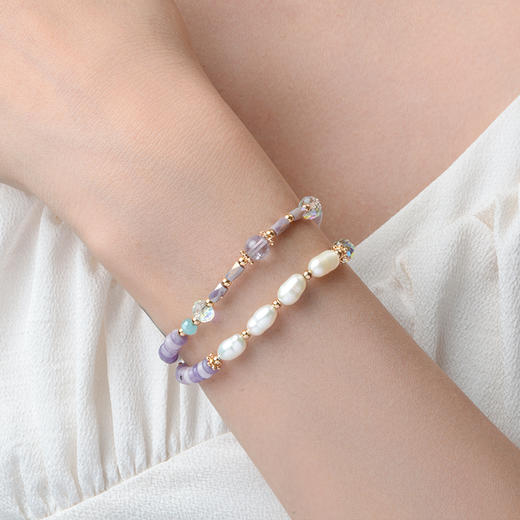 优选丨MANREYA玛芮雅“紫霞仙子”紫水晶珍珠多巴胺手链 商品图7