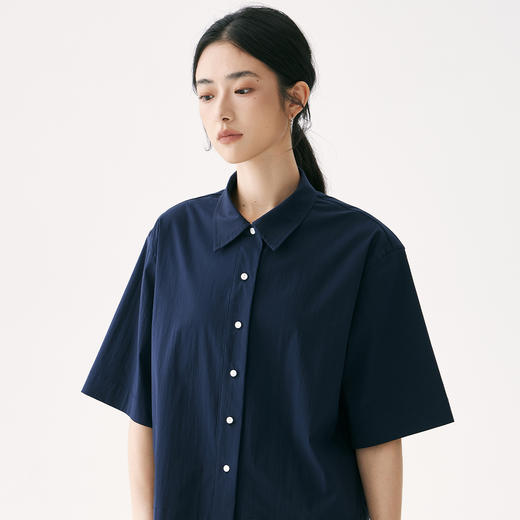 零意义 meanil  女士小翻领纹理衬衫 商品图13