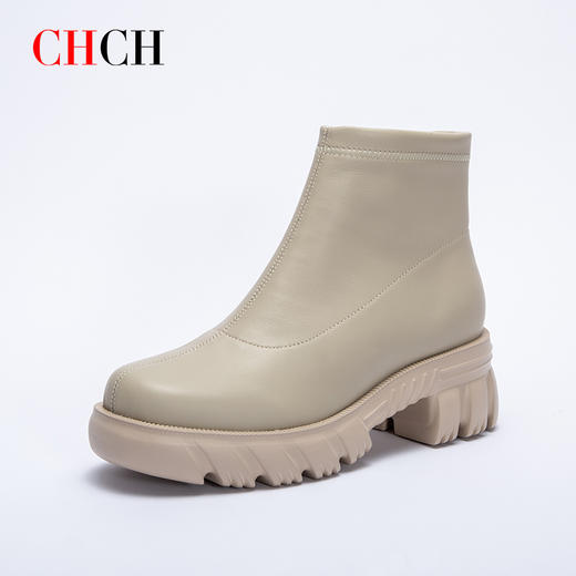 CHCH卡码拍小平衡鞋英伦街头风圆头短靴CN2B6061 商品图1