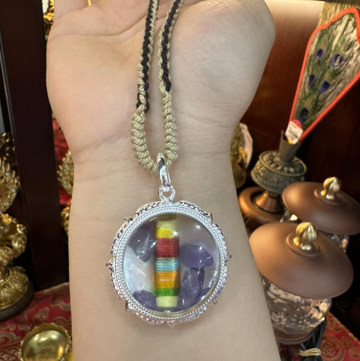 水晶嘎乌银吊坠 商品图4