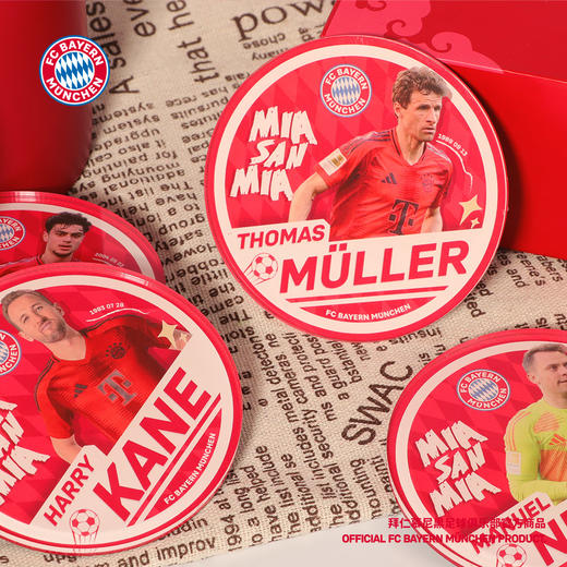【官方正版】拜仁慕尼黑足球俱乐部|球员冰箱贴亚克力球迷家居磁贴 商品图3