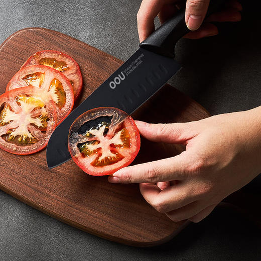 OOU!厨房刀具套装不锈钢家用菜刀切片刀厨房剪菜板鹤系列组合四件套 商品图7