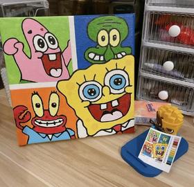 【39.9元任选5套】闭眼入！超高性价比的孩子画画启蒙 涂上颜料就是好看的油画杰作20*20cm 每幅画额外配颜料+画笔哦~