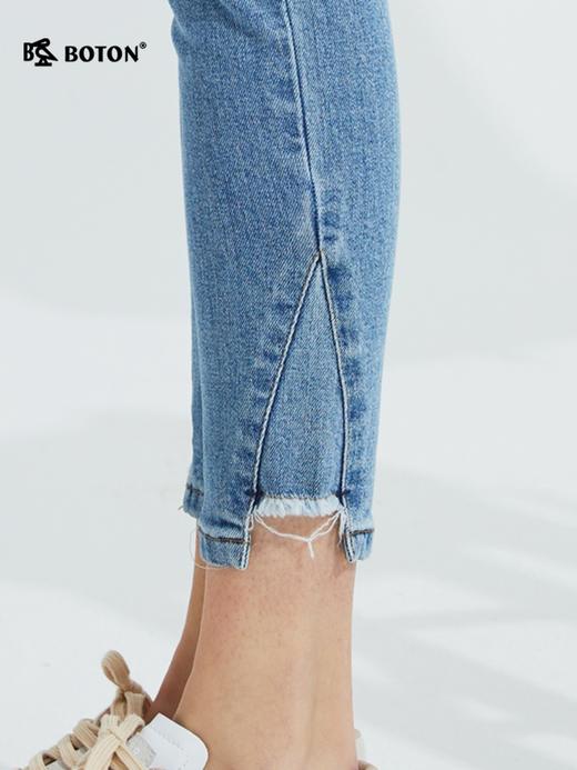 【第2件半价！尾货清仓不退换】波顿紧身浅蓝色牛仔裤女春季薄款修身显瘦小脚九分铅笔裤LF251121 商品图5