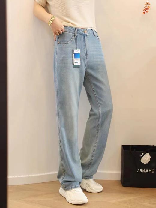 鲁现 【2118】 夏季窄版 莱赛尔棉凉爽透气牛仔裤 商品图1