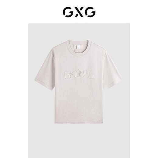 GXG橄榄绿圆领短袖T恤G24X442042 商品图0