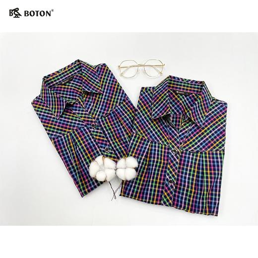 【第2件半价！尾货清仓不退换】波顿女士休闲短袖格仔衬衫LS379 商品图2