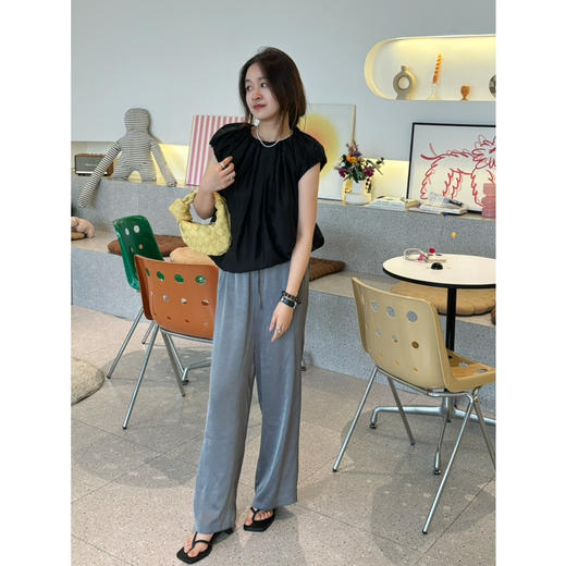 25特价 2407101   真丝莨绸 微阔腿裤 商品图9