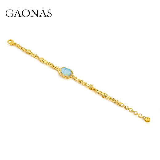 GAONAS  国风设计时尚葫芦金色手链 10572SGO 商品图1