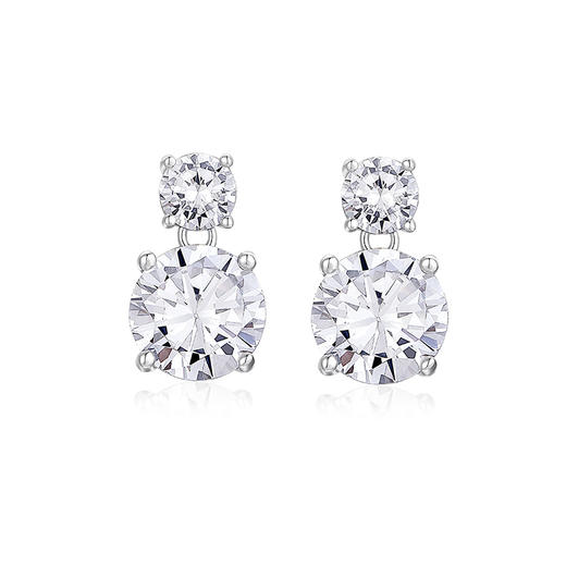 卡蒂罗/KADER 爆闪 璀璨之光耳钉 925银满镶锆石闪钻吸睛闪闪发光耳饰 浪漫灵动简约气质配饰 女生女友 节日礼盒 商品图0