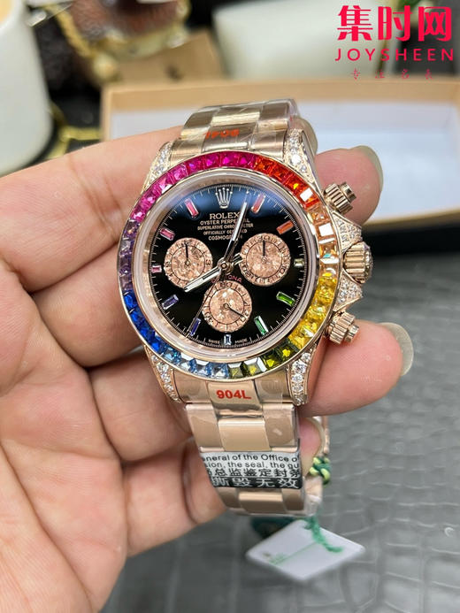 ROLEX劳力士 宇宙计型迪通拿系列 彩虹圈 彩虹迪全玫金 男士腕表 商品图4