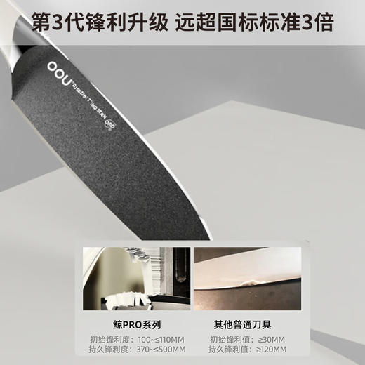 OOU!厨房刀具套装德国材质家用切菜刀剪刀带磨刀器黑鲸升级款 商品图3