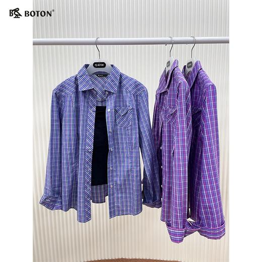 【第2件半价！尾货清仓不退换】波顿女士格仔全棉休闲长袖衬衫LS156 商品图2