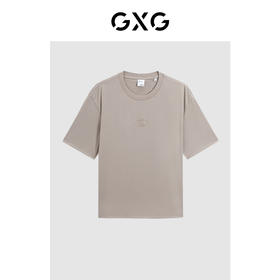 GXG卡其色圆领短袖T恤G24X442071