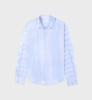 Sporty & Rich - SRC Embroidered Button Down White/Sky Blue Large Stripe/White - 女装 - 衬衫 - 蓝白条纹 商品缩略图0