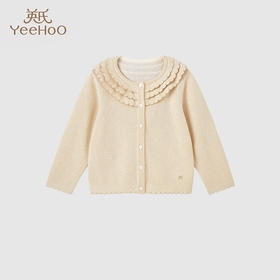 英氏儿童外套秋季女童外套上衣保暖毛衫2024新款外套YRWWJ3Q565A