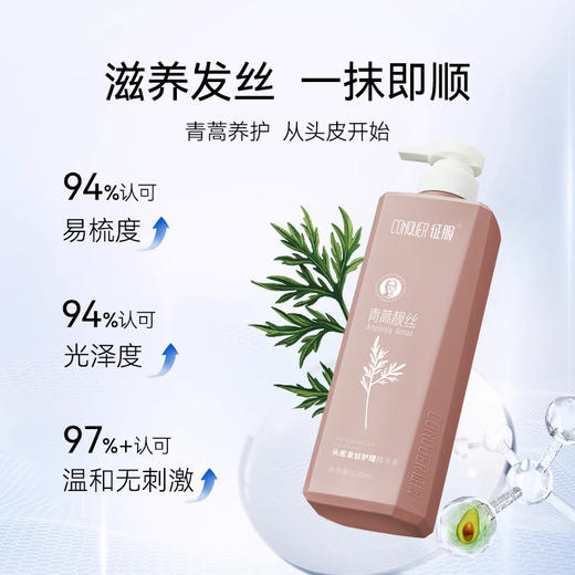 【2024】征服新升级2代青蒿洗发乳、生姜强韧去屑净爽控油蓬松系列、润肤沐浴露护发素改善脆弱发质受损发丝洗发水(下单送小样*2) 商品图4