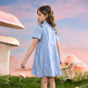 【woky 学院风蓝条纹连衣裙】灵动学院风儿童连衣裙 舒适透气 轻薄款适合夏天 商品缩略图4