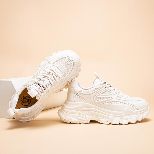 CHCH春夏新款牛皮拼接时尚年轻学生鞋休闲透气老爹鞋女鞋平衡鞋CN1B5661 商品图2