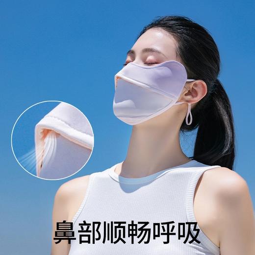 买一送一！腮红渐变色防晒口罩夏季冰丝防晒口罩女防紫外线护眼角立体防尘透气薄款户外面罩防护 商品图3
