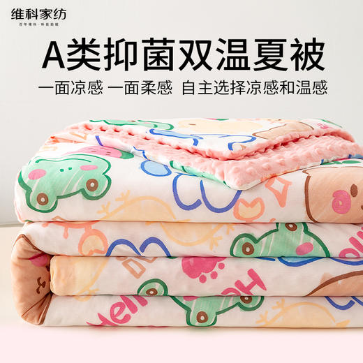 【维科家纺】印花冰感双温A类抑菌夏凉被纤维被芯夏被双人空调被子春秋被 商品图0