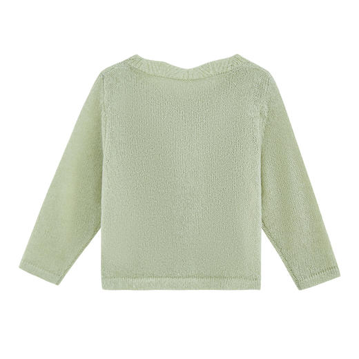 笛莎Deesha 2024年秋季新款胸口立体绞花装饰毛织开衫 商品图3