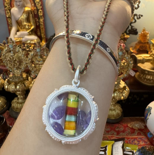 水晶嘎乌银吊坠 商品图0