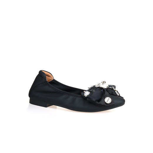 豪麟名鞋奥莱迪嘉女鞋平底鞋羊皮革DJMEO42WP204黑色  原价1660元 商品图0