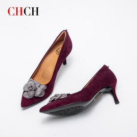 CHCH平衡鞋专柜同款复古绒面高跟鞋时尚女鞋CN1B5571