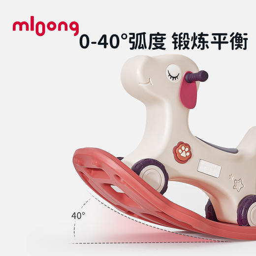 【冬日暖拥】曼龙mloong儿童摇摇马溜溜车二合一宝宝小木马婴儿多功能车玩具宝宝礼物 商品图3