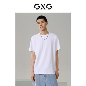 GXG白色圆领短袖T恤G24X442099