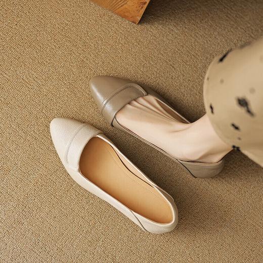 【预售5天】软皮粗跟单鞋，尖头中跟女鞋工作鞋SY&G1315 商品图2