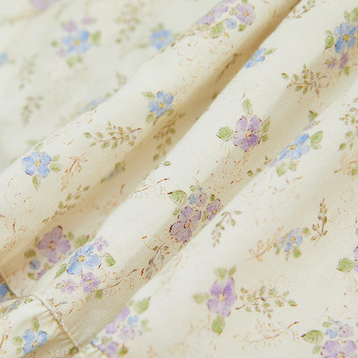 DEESHA/笛莎笛莎童装2024秋季新款娃娃领丁香花印花连衣裙 商品图6