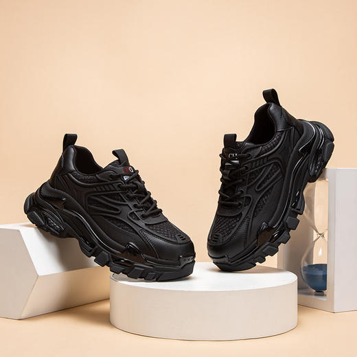 CHCH春夏新款牛皮拼接时尚年轻学生鞋休闲透气老爹鞋女鞋平衡鞋CN1B5661 商品图1