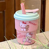 【新款ins可爱贴纸女生吸管杯】水杯女上班族新款ins可爱贴纸吸管杯，有颜值无异味安全大杯口好清洗，女生吸管杯便携大容量咖啡牛奶杯子送闺蜜送女友QQ 商品缩略图3