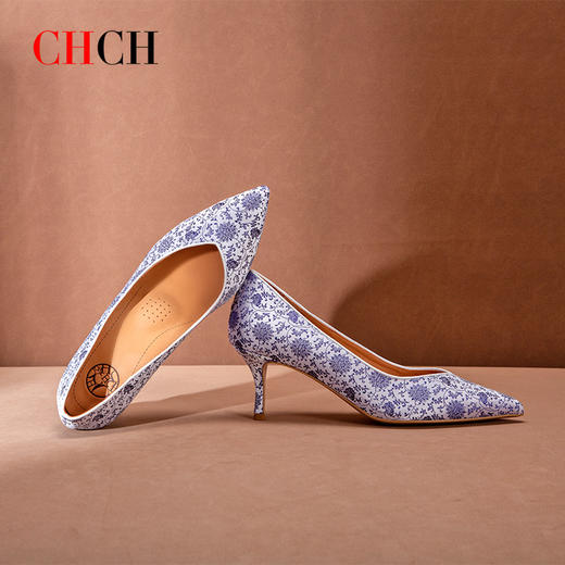 CHCH祈祈真丝面料中国风气质优雅古典女士单鞋CM2B5602 商品图2