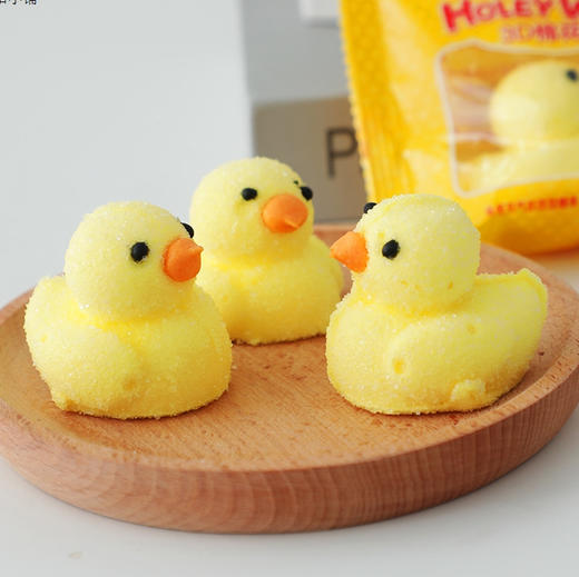 【小朋友看到都舍不得吃的软糖小黄鸭】好来屋小黄鸭棉花糖120g袋装，3D立体小黄鸭，口感软糖好吃不腻，软糖卡通糖果儿童网红休闲零食QQ 商品图1