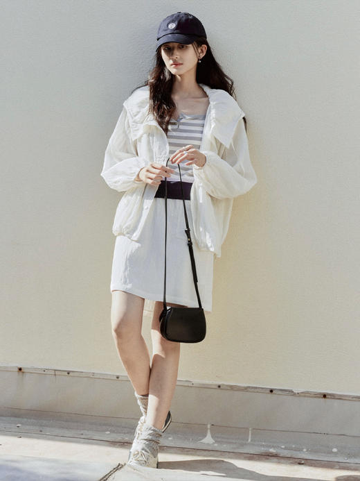 【现货】Even Vintage| 夏日活力 休闲简约条纹拼色慵懒感一字领吊带背心 商品图4