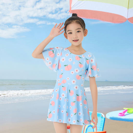 【有安全内衬】【110-150】【LAVI】夏季女童泳衣裙高弹连体泳衣 商品图2
