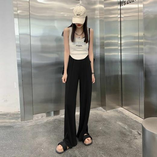 【裤子还是合身才好看！】定制款铜氨丝 开叉阔腿裤 新增黑色 显瘦显高 商品图6