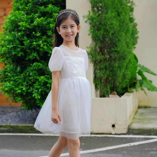 女童泡泡袖亮片礼裙裙子夏季新款安奈儿童装实体店同款AG423867 商品图3